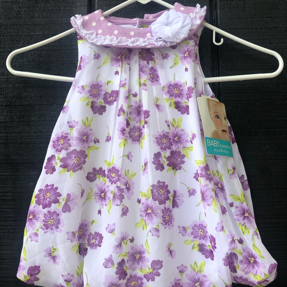 Baby Essentials Purple baby Onesie Dress